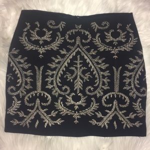 Ya Los Angeles gold embroidered skirt